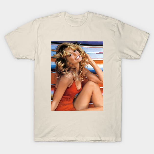 Farrah Fawcett vintage 70's Johnny Knoxville style T-Shirt by ALAN VEL